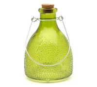 CKB LTD Petit piège à guêpes en verre coloré avec cintre en métal - Design traditionnel attrayant à suspendre piège à insectes pour l'intérieur et l'extérieur (vert)
