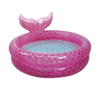 CKB LTD Piscine gonflable en forme de queue de sirène pour enfants et tout-petits, 140 cm de diamètre, couleur rose vif, motif queue de sirène enchanteur, convient aux enfants de 2 ans et plus