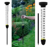 CKB LTD Pluviomètre avec piquet pour l'extérieur - Mesure des pluies à double échelle avec piquet pour pelouse, jardin, fermes et terrains de golf Taille XL 105 cm de haut