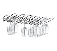 CKB Ltd® Porte-verres mural ou installable sous un sous placard pour tous les types de verres à pied, Verre, 5 Row - 42cm