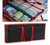 CKB LTD Sac de rangement pour papier d'emballage cadeau pour Noël, anniversaire, rouleaux, rubans, étiquettes, décorations de Noël - Noir 82 x 31 x 13 cm
