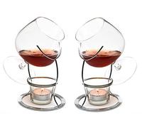 CKB LTD® Set of 2 Verre à Cognac Brandy Brandy et Cognac Plus Chaud Verres à Cognac et à dégustation