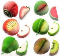 CKB Ltd Set of 6 Mixte Nouveauté 3D Fruit Forme Memo Note Pads Bloc-Notes Cadeau Bureau Notepad