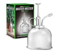 CKB LTD Vaporisateur Brumisateur d'eau 300 ml Classique Intérieur Vintage Pulvérisateur de plantes décoratives avec pompe, citrouille pour plantes aériennes, orchidées et plus 9x14cm - Laiton chromé