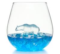 CKB LTD Verre à boire motif ours polaire dans un verre 500 ml - Idéal pour l'eau, le whisky, les jus d'orange - 1 pièce