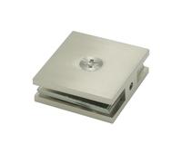 CKB Pince de serrage en laiton pour verre de 8 mm à 10 mm, nickel brossé, 50 mm x 50 mm.