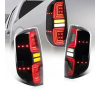 CKCD LED Feux arrière compatibles avec Navara D40 2005-2014, avec feux clignotants séquentiels, feux de jour animés au démarrage, paire