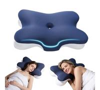 CKCLR Oreiller Ergonomique Cervical, Coussin de Nuque, 67x37x8.5/9.5 cm | Taie d'oreiller lavable, Pour Dormir sur Le Côté et Le Dos