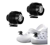 CKDSA 2Pcs Phare pour Croc LED Lumière Sabots Chaussures IPX5 avec 3 d'éclairage réglables Étanches pour Promenade de Chien Camping Nuit Jogging Lecture Convient aux Adultes Enfants cadeaux de Noël