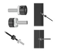 CKE BCR101 Lot de 50 chevilles d'ancrage pour câble de garde-corps invisibles en acier inoxydable T316 pour poteau d'angle et poteau mural de 5,1 x 5,1 cm