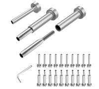 CKE Kit de 10 paires de garde-corps invisibles en acier inoxydable T316 avec récepteur invisible de 1,9 cm et extrémité de goujon pour poteaux en bois/métal de 5,1 x 5,1 cm, 10,2 x 10,2 cm, tendeur de