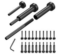 CKE Lot de 10 paires de garde-corps invisibles noirs de 0,3 cm, tendeur de sertissage et terminal cachés en acier inoxydable T316 pour poteau en bois/métal de 5,1 x 5,1 cm, 10,2 x 10,2 cm