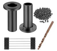 CKE Lot de 100 manchons de protection en acier inoxydable T316 pour système de rampe d'escalier de 0,3 cm, 5/32" ou 3/16", noir