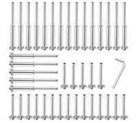 CKE Lot de 20 paires de garde-corps invisibles T316, récepteur invisible de 0,3 cm et extrémité de goujon pour câble, garde-corps, escalier, terminal de récepteur fileté pour poteau en bois et métal