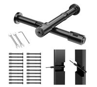 CKE Lot de 20 raccords de câble noirs sans emboutissage pour kit de garde-corps de 0,3 cm, en acier inoxydable T316, tendeur de câble sans emboutissage de 0,3 cm pour poteaux en bois/métal, BCR301