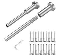 CKE Lot de 20 tendeurs de câbles invisibles de 3,2 mm - Récepteur invisible et extrémité de goujon pour matériel de garde-corps de câble, tendeur de sertissage T316 et terminal caché pour poteau en