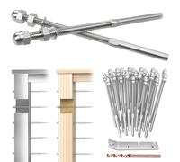 CKE Lot de 40 bornes de tension filetées à la main pour kit de garde-corps de câble de 0,3 cm, acier inoxydable T316 (15,2 cm de long pour poteaux en bois et métal de 5,2 x 2 à 4 x 4)