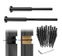 CKE Lot de 50 câbles invisibles noirs de 10,2 x 10,2 cm, en acier inoxydable T316 de 0,3 cm, récepteur invisible et extrémité de goujon filetée pour matériel de garde-corps de câble, raccord fileté