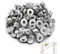 CKE Lot de 50 rondelles biseautées en acier inoxydable de 0,6 cm à 30 degrés pour balustrade de câble de 0,3 cm à 1,9 cm de diamètre T316 de qualité marine, poteaux en bois/métal/aluminium, balustrade