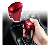 CKE pour Honda Civic 2022 2023 pour Honda CR-V HR-V 2023 pour Honda Accord 2018-2023, accessoires en ABS pour pommeau de levier de vitesse de voiture - Carbone rouge