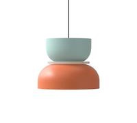 CKENSU Macaron Nordique Moderne Luminaire Abat-jour Acrylique Lustres Pendentifs Lampes Rétro Suspension Lampe pour Chambre à Manger Cuisine - Orange