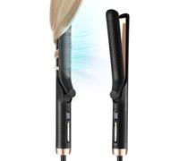 CkeyiN Fer à lisser Lisseur Boucleur Cheveux 2 en 1,360° Airflow Styler, Professionnel Lisseur Cheveux Plaques de Céramique Tourmaline,5 Réglages de température,Chauffe Rapide 30S Fer à Boucler