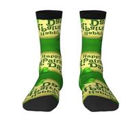 CKGODGF 1 paire de chaussettes mi-tube décontractées avec imprimé Happy St. Patrick's Day, 2 Noir-1, Taille unique