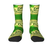 CKGODGF 1 paire de chaussettes mi-tube décontractées avec imprimé Happy St. Patrick's Day, 2 Noir-2, Taille unique