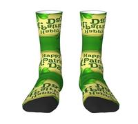 CKGODGF 1 paire de chaussettes mi-tube décontractées avec imprimé Happy St. Patrick's Day, blanc, Taille unique
