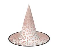 CKGODGF 1 pièce de magicien imprimé à paillettes or rose, accessoire de costume de magicien, chapeau complet d'Halloween, convient pour les fêtes et les jeux de rôle