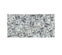 Ckgodgf Bannières et drapeaux de vacances en polyester avec impression de dollars amusants, plusieurs tailles.
