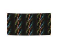 Ckgodgf Bannières et drapeaux de vacances en polyester avec lignes colorées, plusieurs tailles.