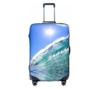 CKGODGF Big Ocean Wave Housse de bagage élastique avec fermeture éclair Motif vague de l'océan, blanc, M