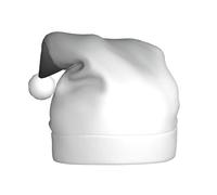 CKGODGF Chapeau de Noël tendance et unique avec imprimé ombré blanc à noir, chapeau de Père Noël rétro, chapeau classique en peluche pour fête du Nouvel An