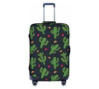 CKGODGF Couverture de bagage élastique avec impression d'art Cactus, housse de bagage personnalisée avec fermeture éclair., Blanc, S