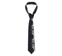 CKGODGF Cravates élégantes pour hommes avec impression de notes de musique, accessoires pour robes et chemises, cravates pour affaires et occasions spéciales, noir, taille unique, Noir , Taille unique