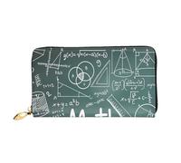 CKGODGF Formulas Shapes Theory Leçon de mathématiques Portefeuille long en cuir avec fermeture éclair pour homme et femme Convient pour les voyages