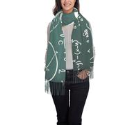 CKGODGF Formulas Shapes Theory Lesson Word Print Foulards d'hiver pour femmes, châles légers, écharpes chaudes