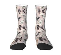 CKGODGF Paire de chaussettes mi-tube décontractées avec imprimé Oodles of Poodles Of Poodles, blanc, Taille unique
