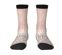 CKGODGF Paire de chaussettes mi-tube décontractées avec imprimé paillettes or rose, 2 Noir-1, Taille unique