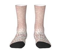 CKGODGF Paire de chaussettes mi-tube décontractées avec imprimé paillettes or rose, 2 Noir-2, Taille unique