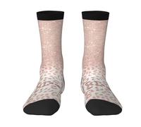 CKGODGF Paire de chaussettes mi-tube décontractées avec imprimé paillettes or rose, 3 noir, Taille unique