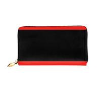 CKGODGF Portefeuille long en cuir imprimé drapeau de l'Allemagne pour homme et femme avec fermeture éclair, convient pour les voyages