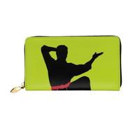 CKGODGF Portefeuille long en cuir imprimé karaté pour homme et femme avec fermeture éclair, convient pour les voyages