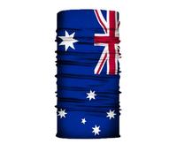 Ckh869 Bandeau multifonction avec drapeau des îles Caïques et Caïques - Bleu - 50 x 25 cm