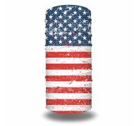 Ckh884 Cache-cou pour sports de plein air pour homme et femme - Impression numérique 3D Drapeau des États-Unis - Visage solaire pour cyclisme, pêche et randonnée - Blanc - 45 x 25 cm
