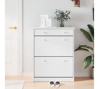 CKioict ALTA Étagère à chaussures verticale - Commode à chaussures dans le couloir - Peu encombrante - Blanc - 77 x 35 x 96 cm - Bois massif de pin pour entrée, couloir, chambre à coucher