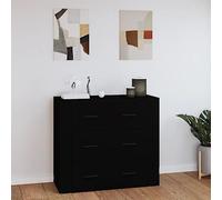 CKioict Armoire de buffet moderne en matériau dérivé du bois - Pour chambre à coucher, salon et bureau - Noir - 80 x 33 x 70 cm
