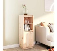CKioict Armoire multi-usages - Buffet haut - 37 x 34 x 110 cm - Bois de pin massif - Pour cuisine, salon, salle à manger