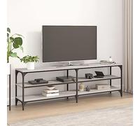 CKioict Armoire pour DVD - Buffet moderne - Meuble TV - Gris Sonoma - 160 x 30 x 50 cm - Matériau du bois - Convient pour bureau, hôtel, salon